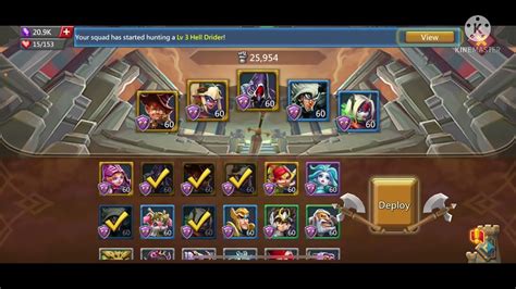 hell drider|Hero Lineup against the Hell Drider.